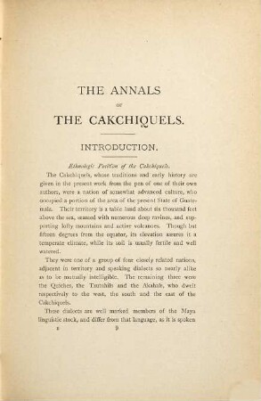The annals of the Cakchiquels