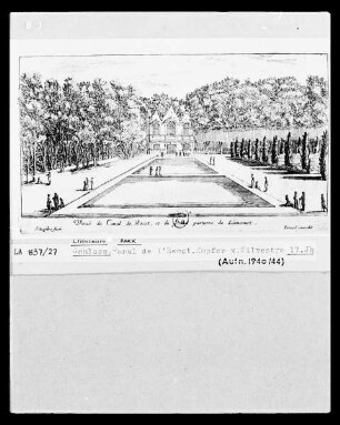 Liancourt: Gartenansicht Château de la Rochefoucauld mit Canal d'Escot