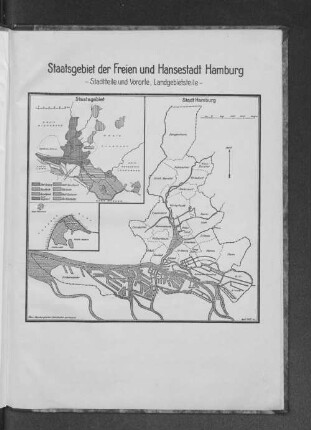 Staatsgebiet der Freien und Hansestadt Hamburg - Stadtteile und Vororte, Landgebietsteile -