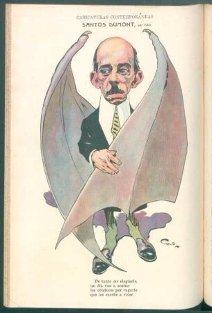 Santos Dumont : Caricaturas contemporáneas