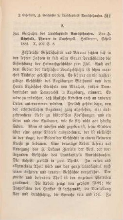 311-312 [Rezension] Scheffold, J., Zur Geschichte des Landkapitels Amrichshausen