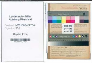 Entnazifizierung Erna Kupfer , geb. 29.07.1898 ()