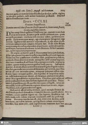 Epist. CCLXI. Oceano Augustinus