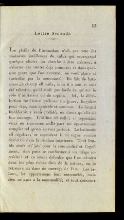 Lettre Seconde