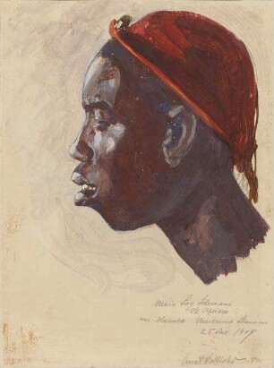 Mein Boy Selemani aus Mwanza. Usukuma-Stamm. Deutsch-Ostafrika. 25. Dez. 1909
