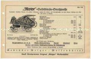 Selbstbindestrohpresse "Motor" der Firma Welger