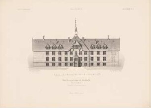 Krankenhaus, Bielefeld: Ansicht von der Gartenseite (aus: Architektonisches Skizzenbuch, H. 127/4, 1874)