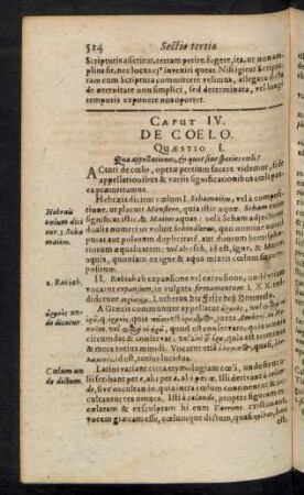Caput IV. De Coelo.