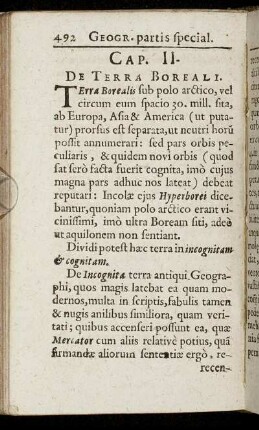 Cap. II. De Terra Boreali.