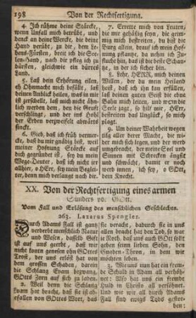 XX. Von der Rechtfertigung eines armen Sünders vor Gott