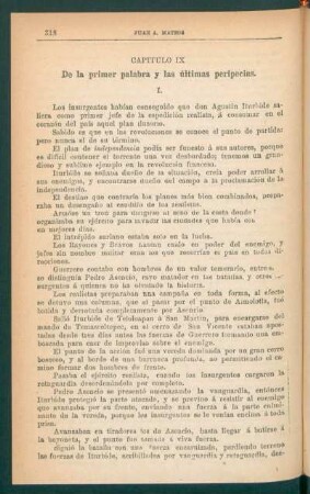 Capítulo IX. - De la primer palabra y las últimas peripecias.