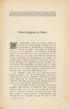 Giovanni Battista de Rossi, der Begründer der christlich-archäologischen Wissenschaft : eine biographische Skizze