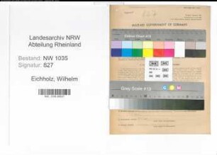 Entnazifizierung Wilhelm Eichholz , geb. 30.04.1897 (Steiger)