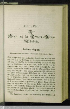 Dritter Theil. Der Führer auf der Dresden - Prager Eisenbahn