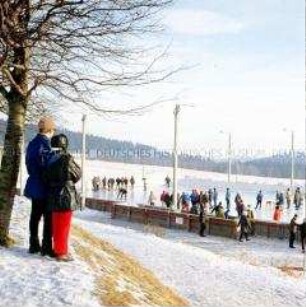Skiurlauber des FDGB-Ferienheims "Panorama" Oberhof (Thüringen)