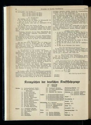 Kennzeichen der deutschen Kraftfahrzeuge