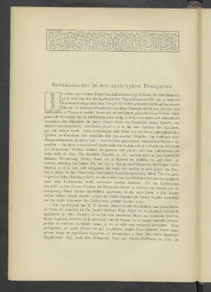 Buddhistisches in den apokryphen Evangelien