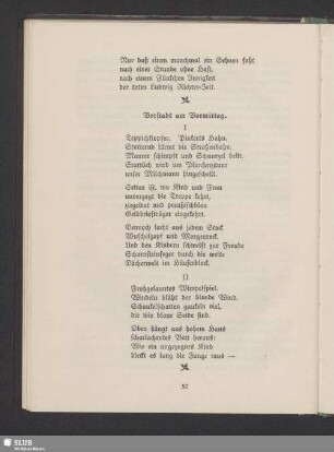 Vorstadt am Vormittag