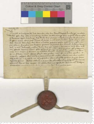 Präsentation an Propst Jacob Schomaker für eine Vikarie am Johannes Evangelist Altar zu St. Lamberti [lat].