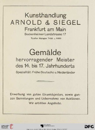 Kunsthandlung Arnold & Siegel
