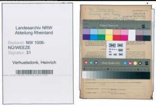 Entnazifizierung Heinrich Verhuelsdonk , geb. 04.04.1902 (Landwirt)