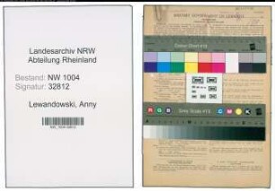 Entnazifizierung Anny Lewandowski , geb. 10.07.1922 (Stenotypistin)