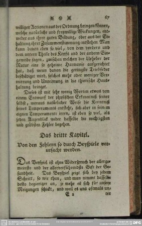 Das dritte Kapitel. Von den Fehlern so durch Beyspiele verursacht werden