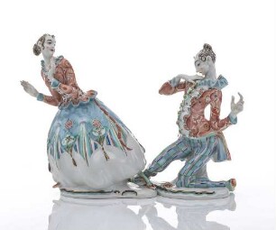 Figurengruppe, Harlekin und Colombina