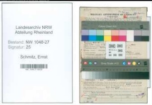 Entnazifizierung Ernst Schmitz , geb. 01.01.1908 (Angestellter)