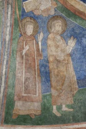 Das neue Jerusalem — Majestas Domini mit Heiligen und Stiftern — Vier männliche Heilige