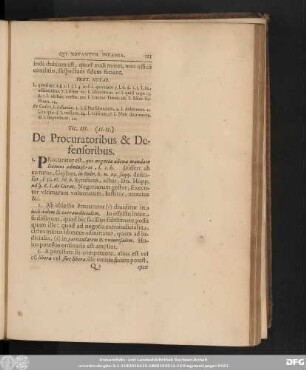 Tit. III. (II. 13.) De Procuratoribus & Defensoribus.