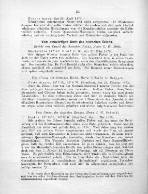 Vom auswärtigen Amte des deutschen Reichs.