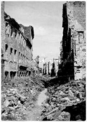 Ansicht aus dem zerstörten Dresden