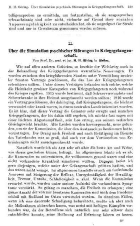 339-342, Über die Simulation psychischer Störungen in Kriegsgefangenschaft