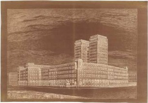 Billing, Hermann; Bochum (Nordrhein-Westfalen); Rathaus - Ansicht (Perspektive)