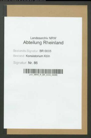 Aushilfe für die Amtsführung der evangelischen Geistlichen