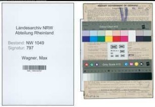 Entnazifizierung Max Wagner , geb. 05.12.1894 (Vertreter)