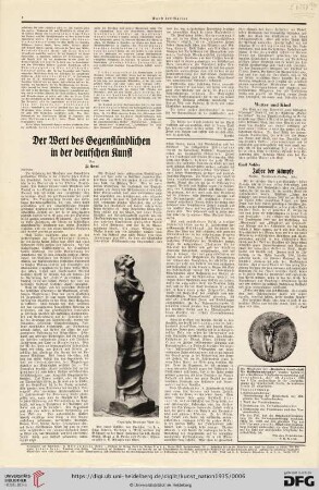 3: Der Wert des Gegenständlichen in der deutschen Kunst