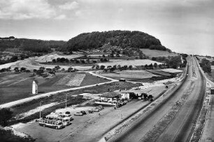 Tank- und Rastanlage Gruibingen Tankstelle und Behelfsraststätte, Südseite, Küblerhaus