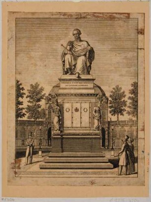 Das Denkmal König Friedrich August I. von Sachsen (der Gerechte, 1750-1827) im Zwinger in Dresden