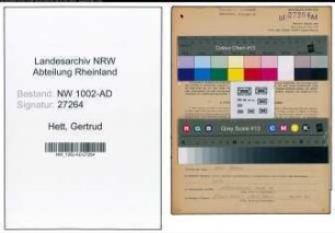 Entnazifizierung Gertrud Hett, geb. 23.04.1897 (Schulwartin)