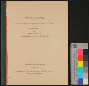 Manuskript "Goethe und die Schwestern. (Nach 'Dichtung und Wahrheit' II. Teil, 9tes Buch) Ein Hörspiel von Fritz Engel. Musik-Angaben von Dr. Alfred Einstein. Unveröffentlichtes Manuskript. Programmdienst für den deutschen Rundfunk G.m.b.H. Berlin-Charlottenburg"
