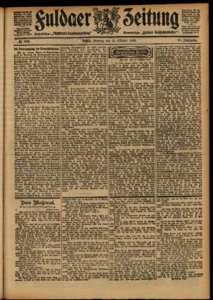 Ausgabe vom Montag, den 19. Oktober 1903.