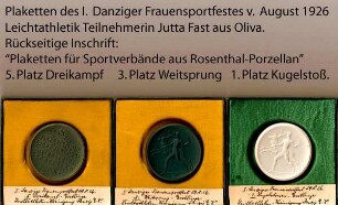 Plaketten vom I. Danziger Frauen-Sportfest 1926