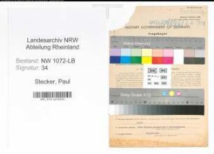 Entnazifizierung Paul Stecker , geb. 02.12.1896 (Lehrer)