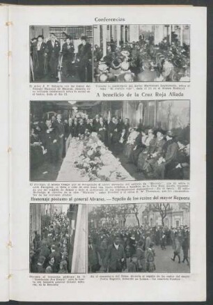 Homenaje póstumo al general Álvarez.- Sepelio de los restos del mayor Reguera