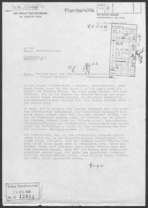 Pfedelbach mit Windischenbach und Oberohrn: Visitationsbericht mit Pfarrbericht 1959