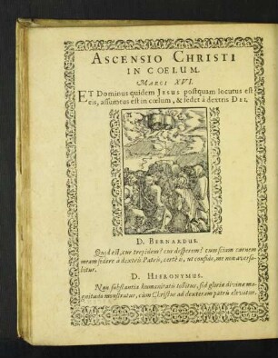 Ascensio Christi In Coelum.