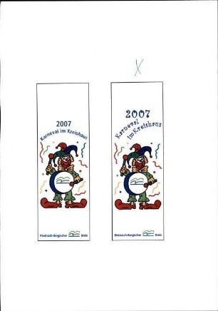 Entwurf eines Kölschglases "Karneval im Kreishaus 2007"