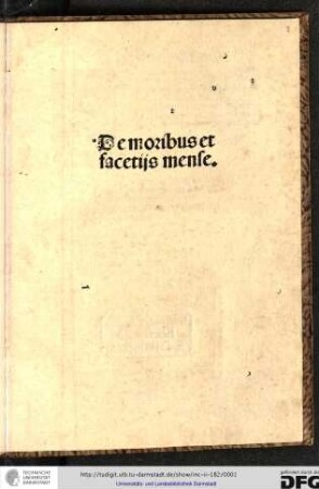 [Fagifacetus] De moribus et facetiis mense . : Translatum in teuthonicum Basilee per Sebastianum Brant